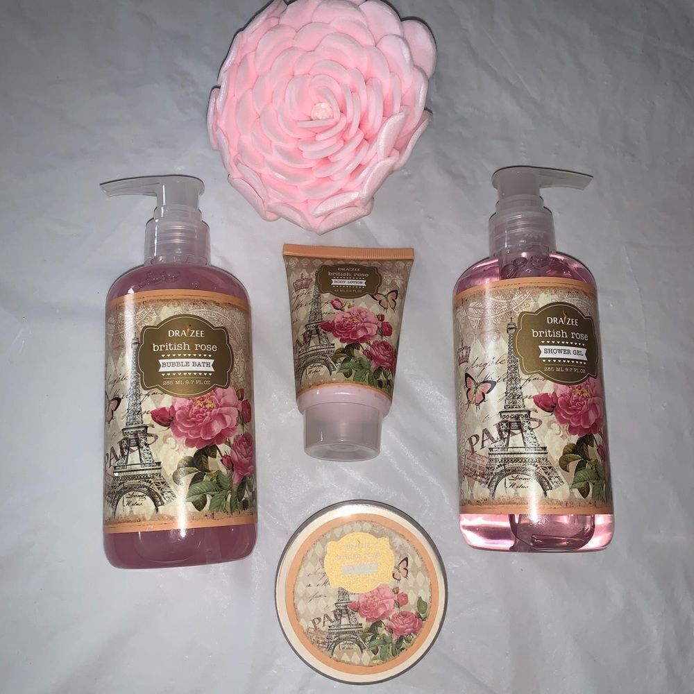 Draizee British Rose Bath Set - Picture 2 of 9